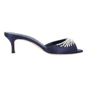 Manolo Blahnik Lumada Fabio 050 Mule Blue - NWT